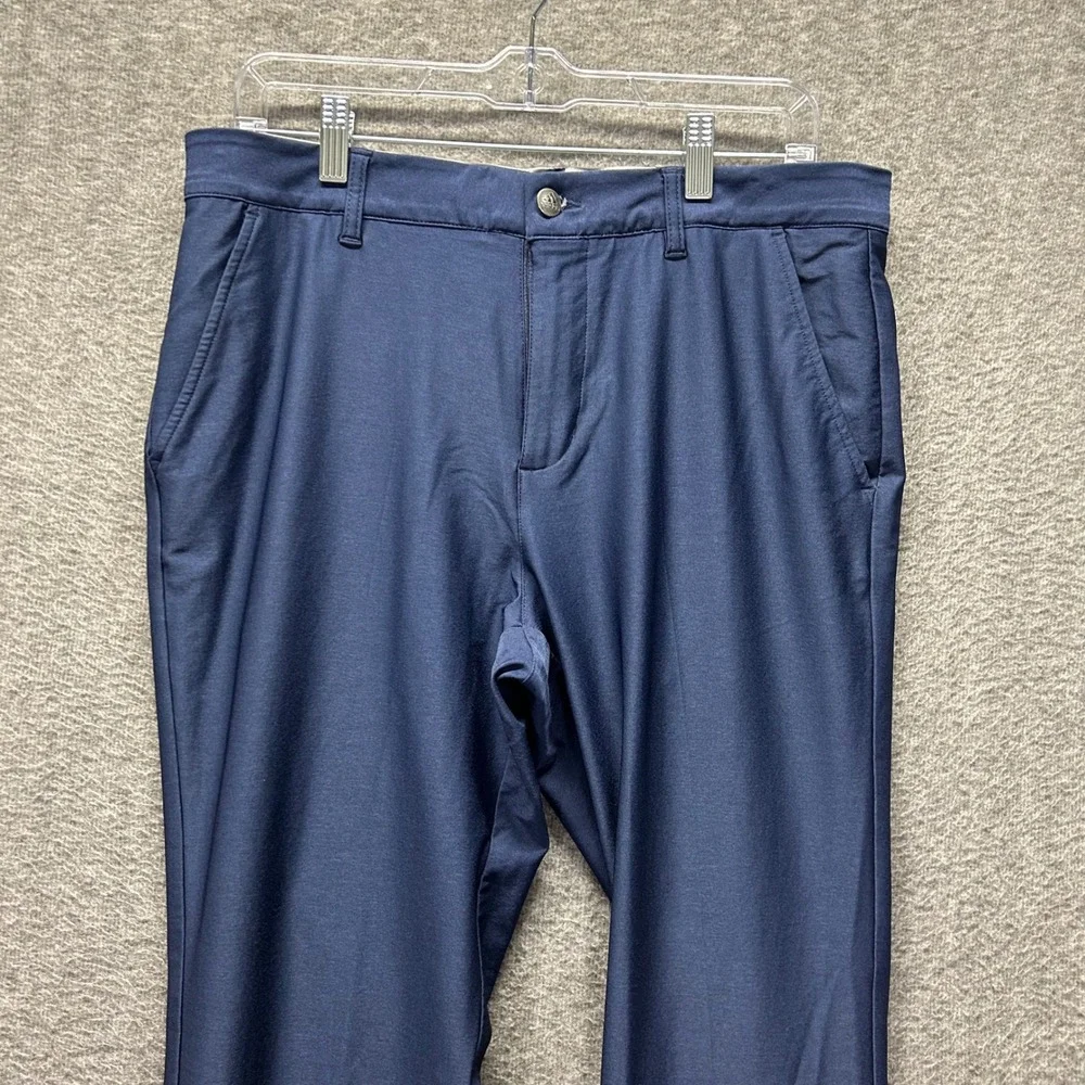 Adidas Mens Golf Pants Navy Blue Straight Leg Flat Front 32x30 RN88387